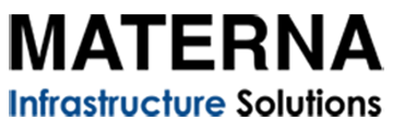 Schwarzblaues Logo von Materna Infrastructure Solutions